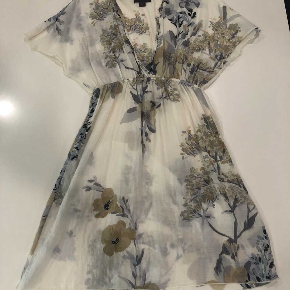 Hale Bob Kids Dress in Cream and Gray Floral